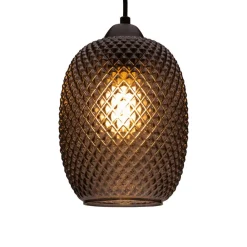 Pauleen Gleaming Glamour hængelampe af røgfarvet glas