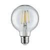 Pauleen LED-filamentpære G80 E27 4,8 W klar 4.000 K
