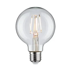 Pauleen LED-filamentpære G80 E27 4,8 W klar 4.000 K