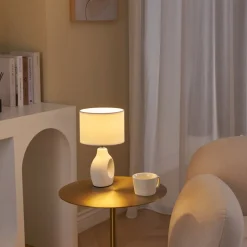 Pauleen Pure Crush bordlampe, hvid/beige