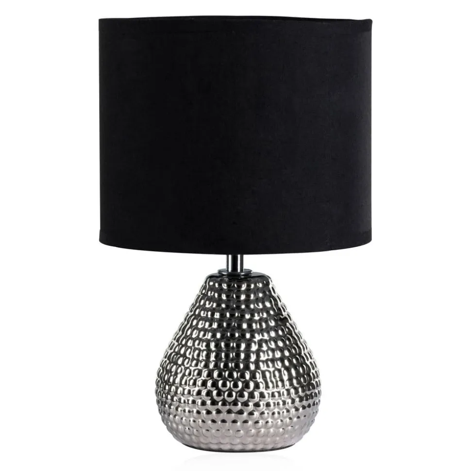 Pauleen Sip of Silver bordlampe med stofskærm