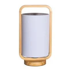 Pauleen Woody Charm bordlampe af stof og træ