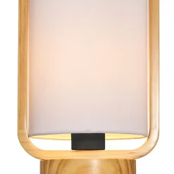 Pauleen Woody Charm bordlampe af stof og træ