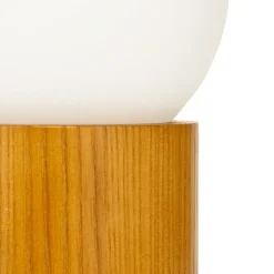 Pauleen Woody Shine bordlampe, træfod, glaskugle