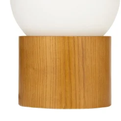 Pauleen Woody Shine bordlampe, træfod, glaskugle