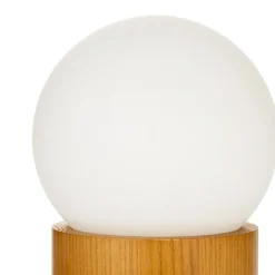 Pauleen Woody Shine bordlampe, træfod, glaskugle