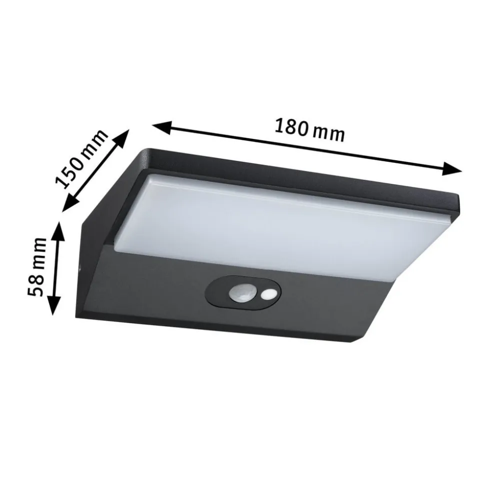 Paulmann 94335 LED-væglampe med sensor, dybde 15