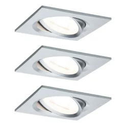 Paulmann 3 spot Nova kantet, drejelig/dæmpbar, aluminium