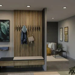 Paulmann Areo LED-panel rund sort 4000K Ø11,8cm