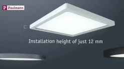 Paulmann Areo LED-panel rund sort 3000K Ø11,8cm