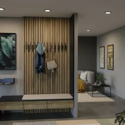 Paulmann Areo LED-panel rund sort 3000K Ø11,8cm