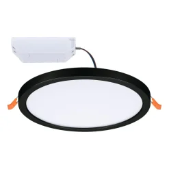 Paulmann Areo LED-panel rund sort 3000K Ø17,5cm