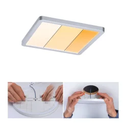 Paulmann Areo Panel dimtowarm, kantet, krom 17,5cm