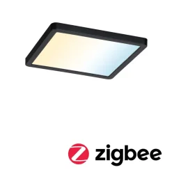 Paulmann Areo ZigBee CCT kantet sort 17,5x17,5cm