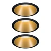 Paulmann Cole LED-spot, guld-sort, 3-pak