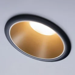 Paulmann Cole LED-spot, guld-sort, 3-pak