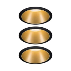 Paulmann Cole LED-spot, guld-sort, 3-pak