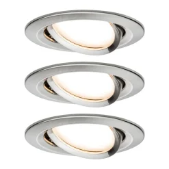 Paulmann 3-delt Slim Coin, vippelig, dæmpbar, jern