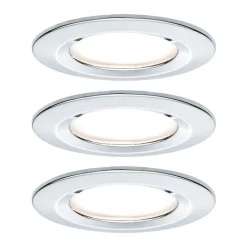 Paulmann 3-delt spot Nova rund, IP44 dæmpbar krom