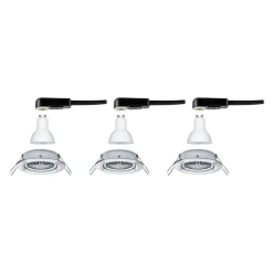 Paulmann 3-delt spot Nova rund vippes/dæmpes, krom