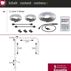 Paulmann EntertainLED LED-Strip RGB TV-apparat 65 tommer