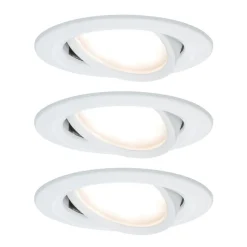 Paulmann 3-faset spot Nova Coin rund, drejelig, hvid