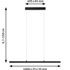 Paulmann LED-pendellampe Lento, op/ned, CCT, dæmpbar, sort