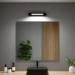 Paulmann LED-væglampe Lucille, sort, 40 cm IP44 dæmpbar