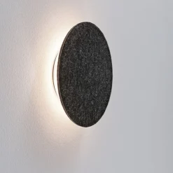 Paulmann LED-væglampe Tulga, Ø 20 cm, antracit, filt