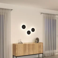 Paulmann LED-væglampe Tulga, Ø 20 cm, antracit, filt