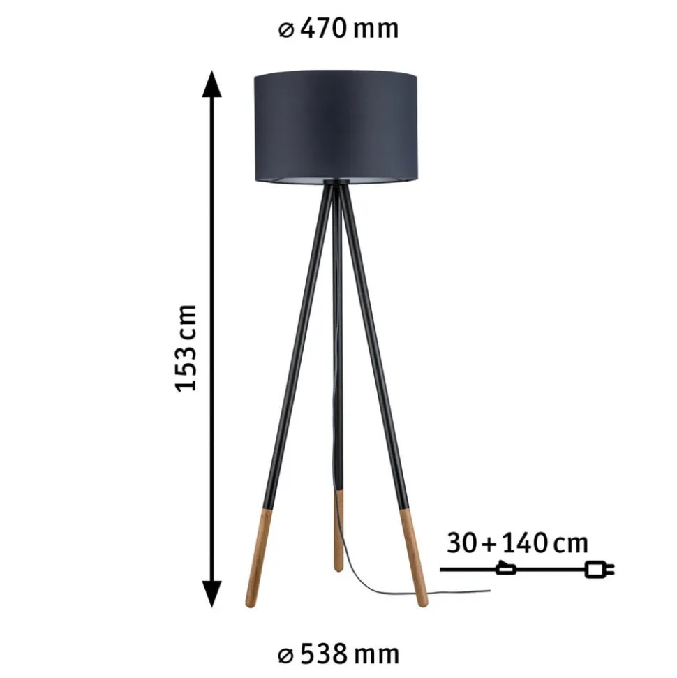 Paulmann Neordic Rurik gulvlampe, trebenet