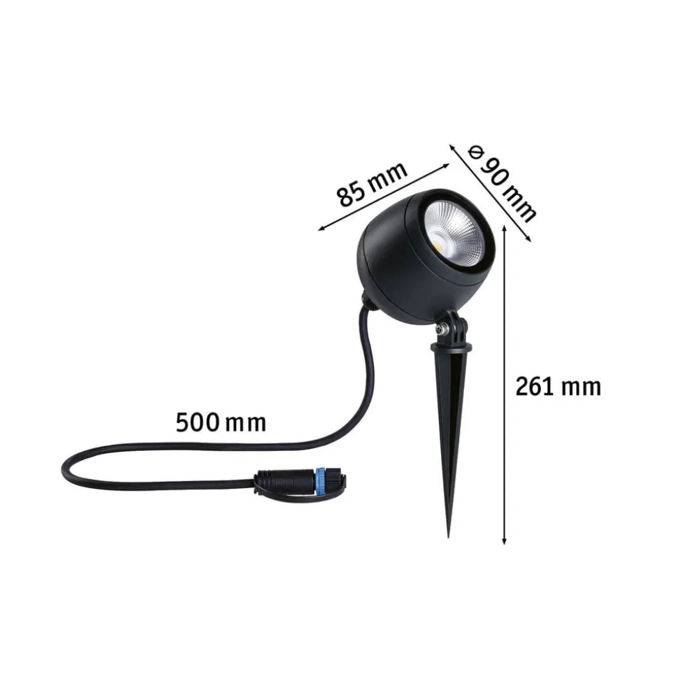 Paulmann Plug & Shine LED-spot Kikolo, 3.000 K, 60°, aluminium