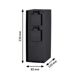 Paulmann stikkontakt søjle Rio 2-bånds timer