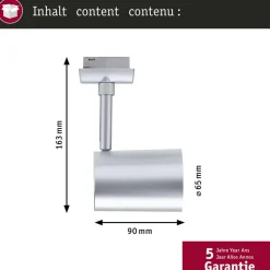 Paulmann URail skinnespot Luxe, krom mat, GU10