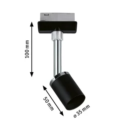 Paulmann URail Spotlight Pure II, dæmpbar mat sort