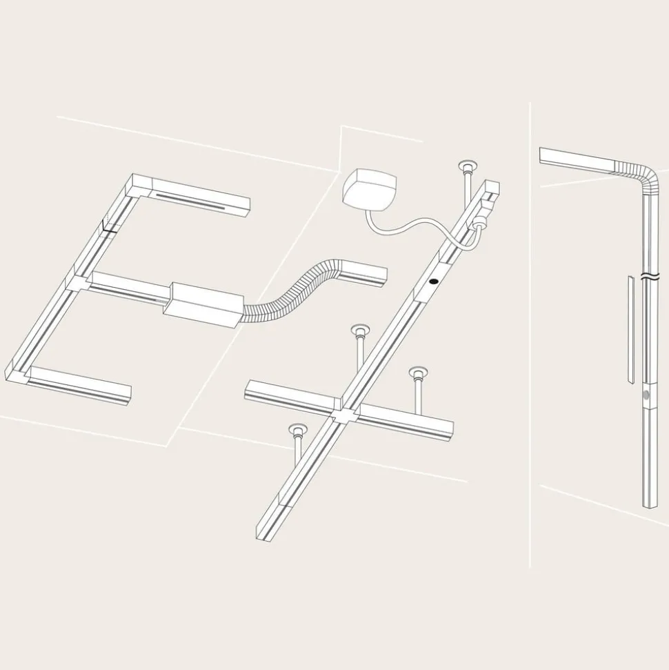 Paulmann URail systemskinne, 10 cm, sort mat