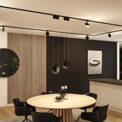 Paulmann URail-pendel Alejandro sort 3.000 K 3-trins dæmpbar