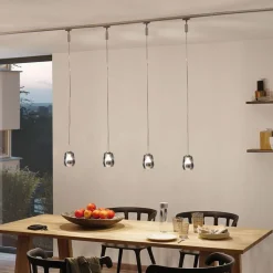 Paulmann Vento lampeskærm, røggrå, Ø 8 cm, glas