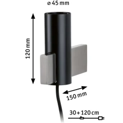 Paulmann væglampe Aik med kabel og stik