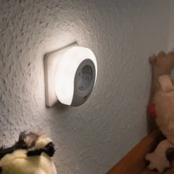 Paulmann Viby LED-natlys, med stikdåse, rund