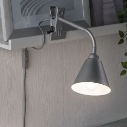 Paulmann Vitis klemmelampe, grå