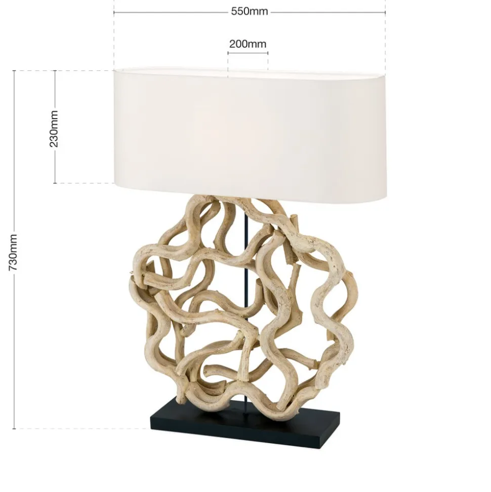 Peggy bordlampe, dekorativ træfod