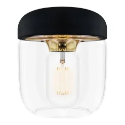 Pendellampe Acorn 3 lyskilder sort og messing