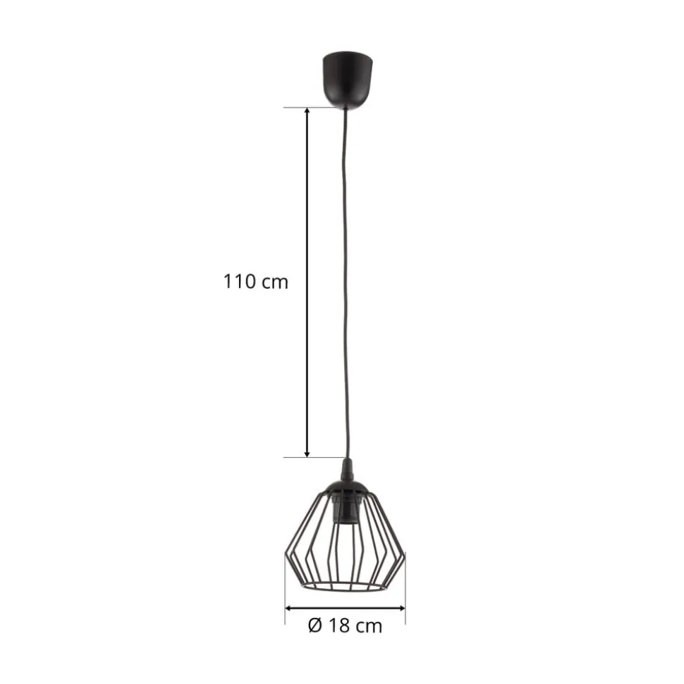 Pendellampe Agat sort, 1 lyskilde