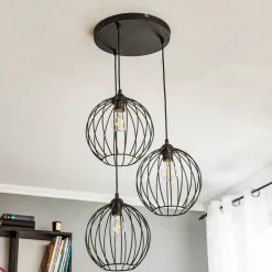 Pendellampe Cumera, 3 lyskilder, rund