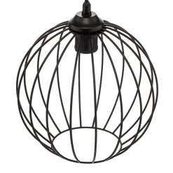 Pendellampe Cumera i sort, 4 lyskilder, rund