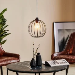 Pendellampe Cumera med burskærm, Ø 24 cm