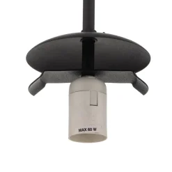 Pendellampe Dione, 1 lyskilde, hvid/sort 30 cm