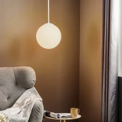 Pendellampe Dione, 1 lyskilde, hvid, 30 cm