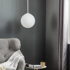 Pendellampe Dione, 1 lyskilde, hvid, 30 cm